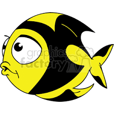 Black And Yellow Fish Drawing Funny Yellow And Black Fish Clipart Royalty Free Clipart 377309 In 2020 Fish Drawings Fish Clipart Clip Art