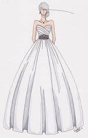 Custom Wedding Gown Illustration Dress Design Drawing Dress Sketches Wedding Dress Sketches