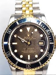 dial rolex submariner 16803 18k gold ss