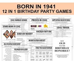 You can use this swimming information to make your own swimming trivia questions. 80th Birthday Party Games Born In 1941 Birthday Game Etsy In 2021 50th Birthday Party Games Birthday Party Games 50th Birthday Games