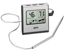 Common types of thermometers are medical thermometers, infrared thermometers, mercury thermometers, thermocouple thermometers, laboratory thermometers. Digital Roasting Thermometer Tempere Roasting Product World Gefu