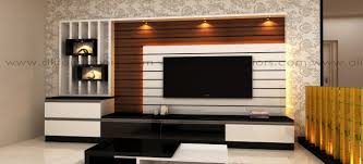 This Lcd Led Tv Display Unit Has A Simple Design With Frosty White And Black Finish Modern Tv Unit Designs Tv Wall Unit Modern Tv Room