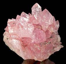 Rose Quartz In Cluster On Cleavelandite Crystals Rose Quartz Stone Rose Quartz Crystal