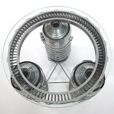 Aviation jet engine turbine fan coffee table. Usaf Fuel Burner Jet Engine Coffee Table Vintage And Prestige