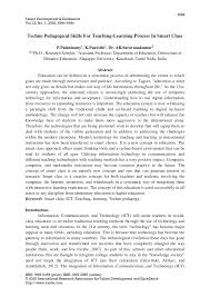 Pdf Techno Pedagogical Skills For Teaching Learning Process In Smart Class