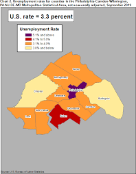 Unemployment In The Philadelphia Area By County September