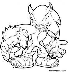 printable sonic the hedgehog werehog coloring in sheets pages for kids free to print halloween coloriage de lama fortnite