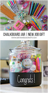 Send them the perfect congratulations gift with gifttree's gift ideas. Craft New Job Gift In A Chalkboard Jar See Vanessa Craft Jar Gifts Job Gifts New Job Gift