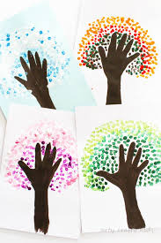 Four seasons art different seasons tree coloring page coloring pages classroom charts classroom rules classroom ideas seasons chart preschool weather. Four Season Handprint Tree Arty Crafty Kids