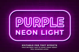 Free magazine mockup by mockups design. Purple Neon 3d Text Effect Mockup Graphic By Syifa5610 Creative Fabrica