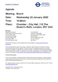 Http Content Tfl Gov Uk Board 20200122 Agenda Papers Web3 Pdf