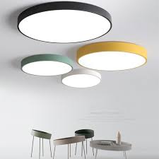 Limited time sale easy return. Macaron Ultra Thin Modern Led Ceiling Lights Pink Yellow Green Body Ceiling Lamp For Living Room Bedroom La Luces De Techo Lamparas Led Techo Lamparas De Techo