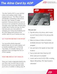 For your protection, you will need to go to mycard.adp.com or call 1.877.237.4321 to activate your aline card. Adp Aline Atm Location Near Me Wasfa Blog