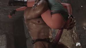 3D Porn Cartoon: Sexy Buxom Lara Croft Surrenders Both Her Holes To the  Minotaurs Gigantic Cock