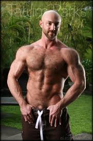 Hairy chested big muscle dude Tatum Parks naked and jerking his huge dick –  Dirty Boy Reviews