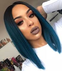 Black And Blue Wig Blue Hair Who This This Bomb Wig Is From Love Samsbeauty In Yara Eyebrows Anastasiabeverlyhills N Blue Ombre Hair Hair Styles Wig Hairstyles