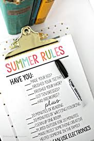 Printable Summer Rules Thirty Handmade Days