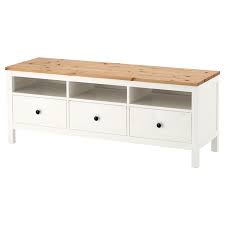 Wir verschenken die tv bank. Hemnes Tv Bank Weiss Gebeizt Hellbraun 148x47x57 Cm Ikea Deutschland