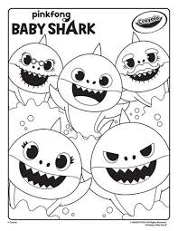 Baby Shark Drawing Black And White Baby Shark Coloring Page Crayola Com Shark Coloring Pages Baby Coloring Pages Crayola Coloring Pages