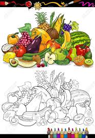 Get the low down on which colorful vegetables to try in your garden from the experts at hgtv gardens. Coloring Book Or Page Cartoon Illustration Of Fruits And Vegetables Big Food Group For Children Education Royalty Free Cliparts Vectors And Stock Illustration Image 20333485