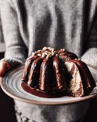 Marbled Black Sesame Chocolate Bundt Cake Vegan Recipe Dessert Recipes Chocolate Bundt Cake Vegan Dessert Recipes