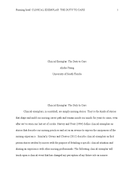 This exemplar tells a story on how important it. Clinicalexemplar Nursing Hospital