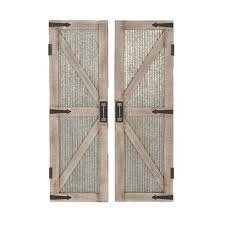 Authentic antique outdoor advertising billboard. Set Of 2 15 X 47 Wood And Metal Farmhouse Door Wall Decor Panels Olivia May Target