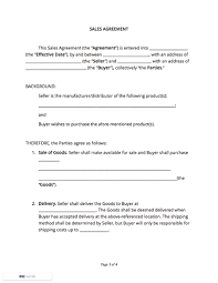 Sales and purchase agreements understanding an spa the agreement also records when the final sale is to occur. Sales Contract Template Free Sample Docsketch