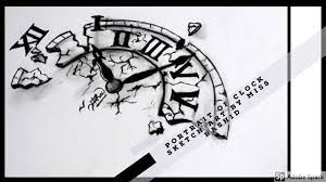 Free online drawing application for all ages. Half Portrait Of Clock Broken Amezing Sketch Art By Miss Rashid Clock Drawings Broken Clock Tattoo Clock