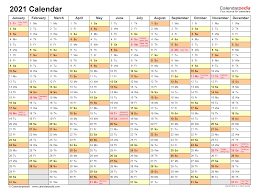 Stay organized with printable calendar templates. 2021 Calendar Free Printable Excel Templates Calendarpedia