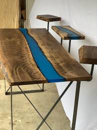 River Table Gaming Table Live Edge Desk Epoxy Table Etsy Live Edge Desk Live Edge Table Table
