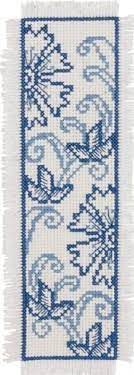 Give them a copy of the original fairy tale with one or all three of the bookmarks. Permin Blue Flower Bookmark Cross Stitch Kit 056168 123stitch