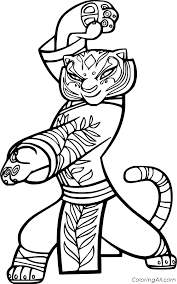 Discover these kung fu panda coloring pages. Tigress From Kung Fu Panda Coloring Page Coloringall