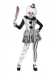 Share the best gifs now >>>. Wit En Zwart Killer Clown Kostuum Voor Dames Volwassenen Kostuums En Goedkope Carnavalskleding Vegaoo