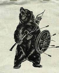 Shield Warrior Bear Tattoo Oso Guerrero Escudo Tatuaje Bear Tattoos Bear Tattoo Bear Art