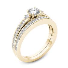 Discover a wide selection of wedding rings and diamond engagement rings from zales outlet including wedding bands and anniversary gifts. 1 Ct T W Diamond Bridal Set In 14k Gold Zales