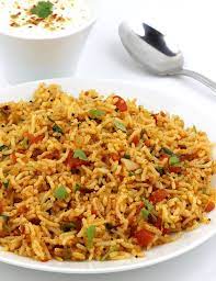 Tomato Rice Recipe With Step By Step Photos Tomato Bath Tomato Pulao Tomato Rice Indian Food Recipes Rice Recipes