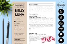 Maybe you would like to learn more about one of these? Teacher Resume Template For Microsoft Word Apple Pages Kylie Cox Cv Design Template In Resume Templates On Yellow Images Creative Store