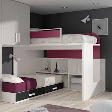 Corner bunk bed - TOUCH 45 - ROS 1 S.A. - single / contemporary / with  storage compartment