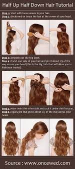 Half Up Half Down Hair Tutorial Beauty Tutorials Hair Styles Wedding Hairstyles For Long Hair Medium Hair Styles