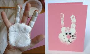Handabdruck Bilder Gestalten Susse Ideen Fur Kinder Im Kindergarten Bilder Fur Gestalten Handabdruck Ideen Easter Bunny Crafts Easter Kids Bunny Crafts