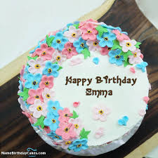 Dear Sister Birthday Cake For Sister With Name Edit Happy Birthday Emma Video And Images Big Birthday Cake Happy Birthday Cakes Birthday Cake With Flowers
