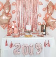 Mmtx ballon anniversaire 18 ans decoration anniversaire kit rose gold deco anniversaire guirlande happy birthday, nappe rose or, ballon envami ballon anniversaire 18 ans argent i 101 cm + 40 cm ballon chiffre i deco kit anniviersaire femme homme i happy birthday decoration i. Decoration Sweet Table Rose Gold Nouvel An 2019 Jour De L An Noel