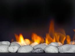 Birch Logs For Gas Fireplace Alternative To Logs In A Gas Fireplace Note Special Stones Needed Small Basement Remodel Fireplace Update Fireplace Remodel