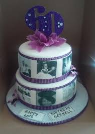 Tier 60th Birthday Cake Ideas For Mom 2 Tier 60th Bling With Photo S Birthday Cake Tiered Cakes Birthday 2 Tier Birthday Cakes Birthday Cake With Photo