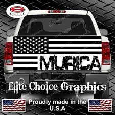 Black And White American Flag Rear Window Decal Murica White America Flag 2 Rear Window Graphic Tint Decal Etsy In 2020 Tailgate Wraps Truck Tailgate White Truck