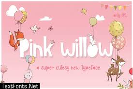 Best new fonts of 2020. Pink Willow Font