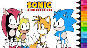 The sequel, sonic 2, gave sonic a fox friend named tails. Sonic Mania Coloring Pages Knuckles Mighty The Armadillo Tails Ray The Flying Squirrel Youtube