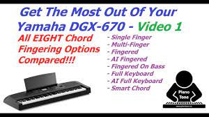 Yamaha DGX-670 Finger Modes - YouTube