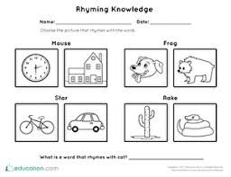 By mother goose from the real mother goose. Preschool Rhyming Worksheets Free Printables Education Com